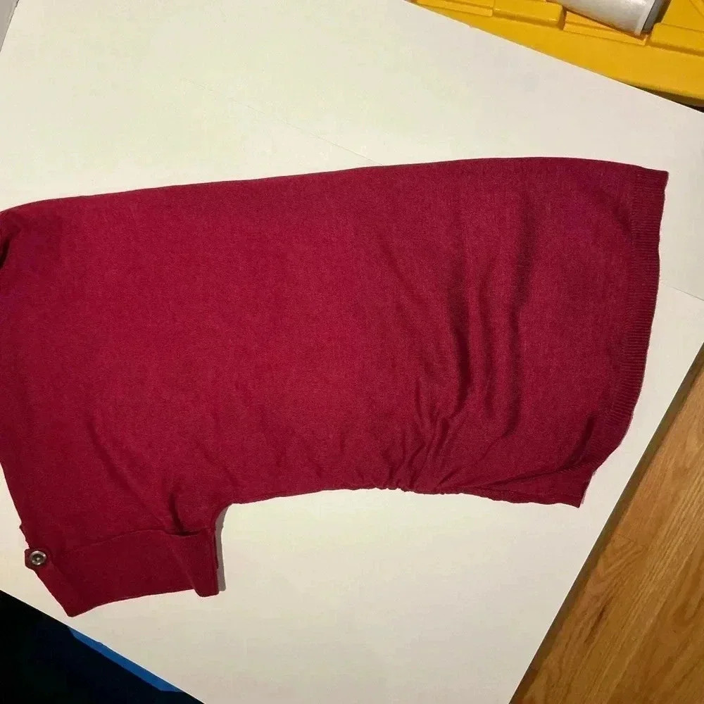18/20 Lane Bryant Short Sleeve Women’s Sweater Round Neck W/Ruched Sides Top - Picture 7 of 7